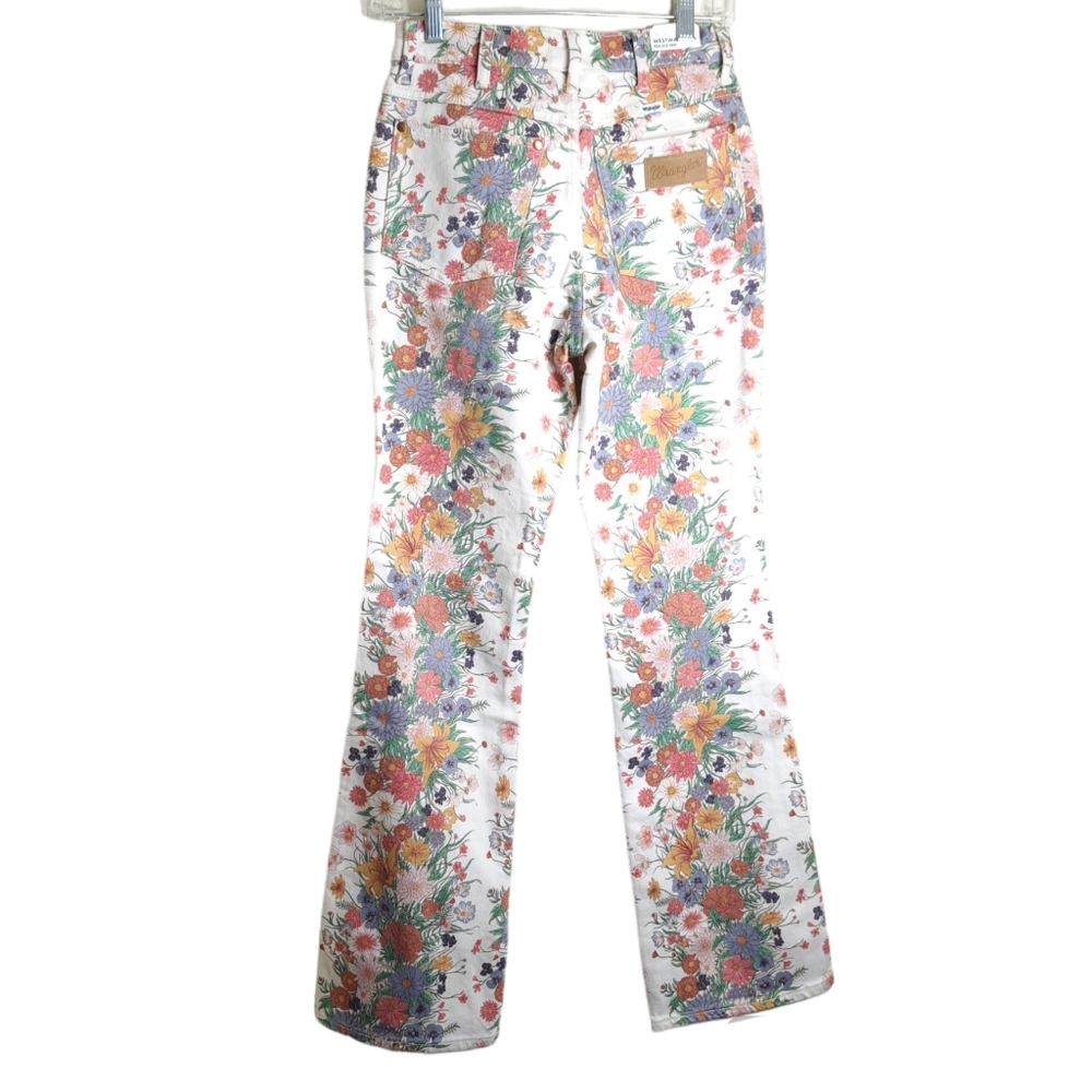 Wrangler Westward 626 Women's Floral Print High Waist Bootcut Jeans Size 29x34 - Picture 5 of 16